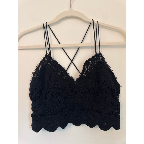 Free People Illektra Bralette Crop Top - Black - Medium - Picture 3 of 9